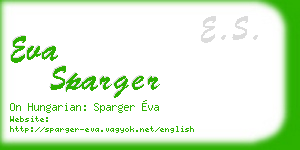 eva sparger business card
